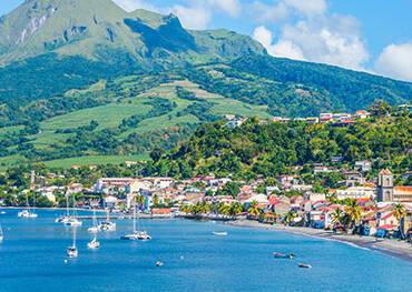 A panoramic view of Martinique