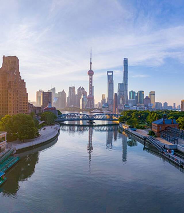 Shanghai at sunset